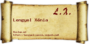 Lengyel Xénia névjegykártya